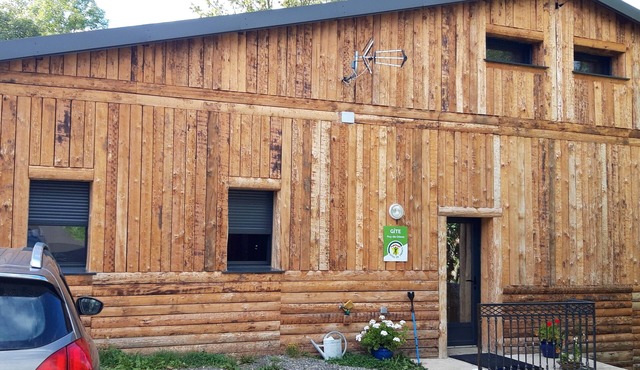 Wooden house in the fields