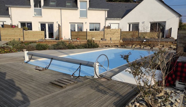 Wooden villa in residence near salt marshes and sea