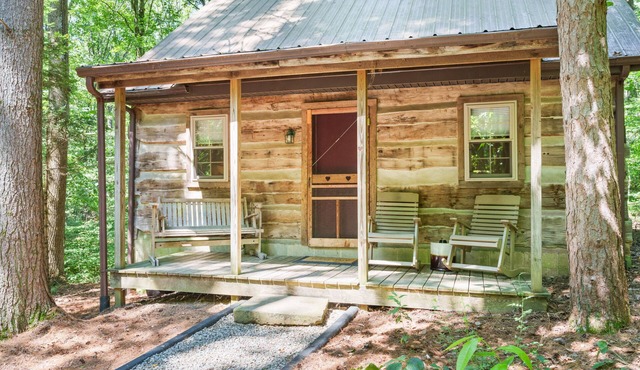 Woodland view-Red Log Cabin