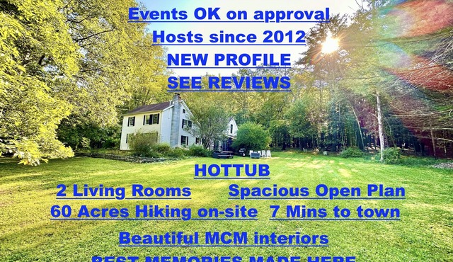 Woodstock MCMstyled house 60acres hottub Woodstock