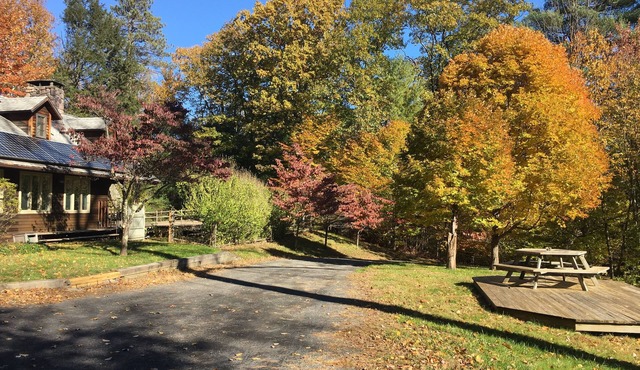 Woodstock secluded mountain retreat with heated pool and sauna.