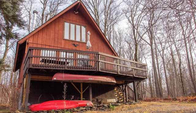 Woodsy A-Frame in Pocono Mountain Resort, Family and Pet Friendly!