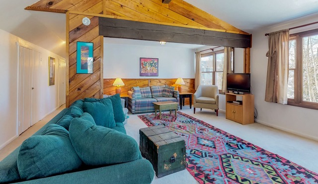 Woodsy condo with hot tub & pool - great location near ski resorts