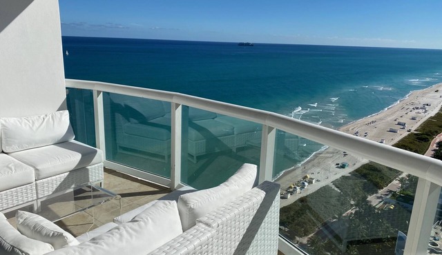 World Cup Spectacular! Stunning ocean view full service living on Miami Beach.