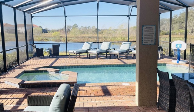 🌴WOW🌴Disney area, amazing 6 bed lake view villa, private south facing pool 😎
