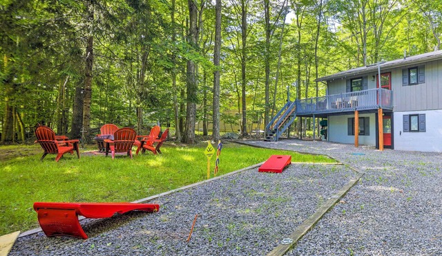 Wraparound Deck: Big Bass Lake Home in Gouldsboro