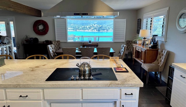 Xanadu Lakefront Retreat with covered private dock and slide in its own cove!