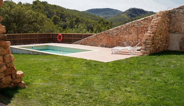 XIII century cottage surrounded of vineyards