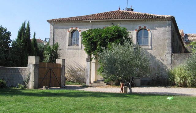 XIX century converted stone winery with pool