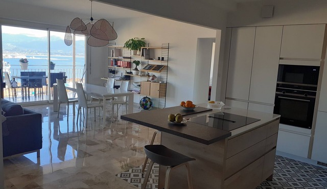 XXL all comfort and secure apartment with a superb sea view, in city centre