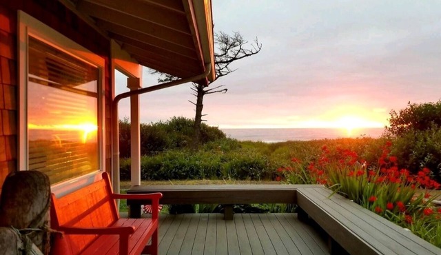 Yachats Oceanview Home With Sandy Beach Access