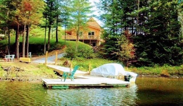 Year-Round Adirondack Chalet on Paradox Lake Inlet, Constructed in 2004