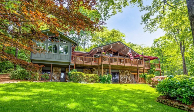 Your Blue Ridge Vacation Awaits in this Luxurious Lake-Front Home.