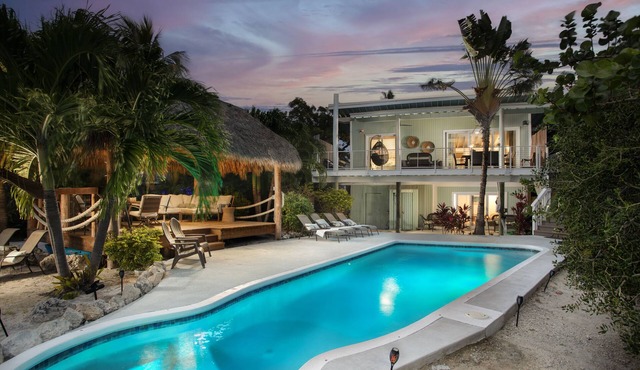 Your own Private Resort! 50ft Dock on Canal w/Pool, Tiki and RV Hookup!