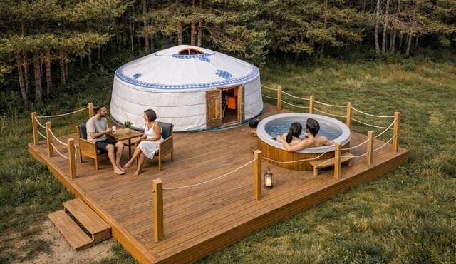Yourte Méloa- Jacuzzi.unusual & natural stay in the heart of the verdon, haut var.