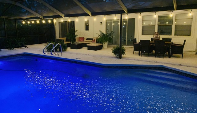 Yuri’s pool house. Salty & heated pool