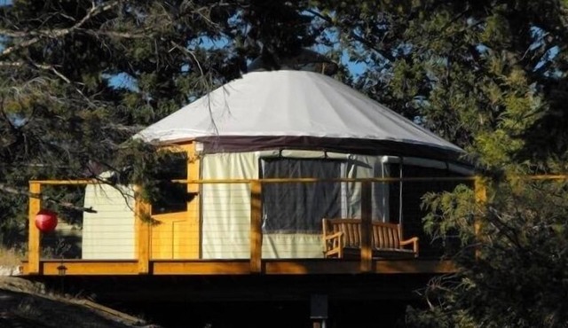 Yurt views of Flathead Lake
