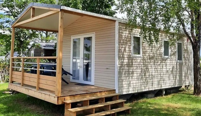 ZEcamping 3* animé piscine chauffée mobil-home TV BBQ 24m2 2 pers
