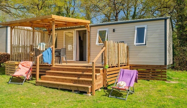 ZEcamping 4 étoiles espace aquatique mobil-home TV LV BBQ 33m2