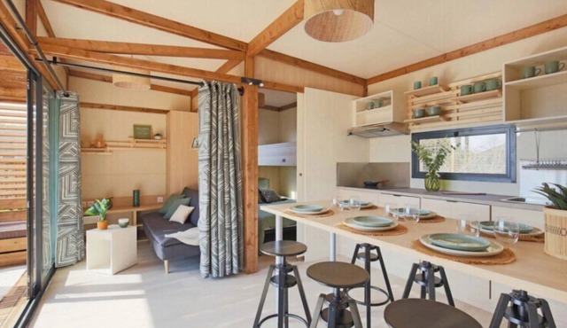 ZEcamping 4* animé piscine couverte chalet TV 30m2 5 pers