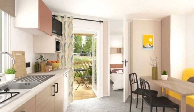 ZEcamping parc aquatique dog friendly animations mobil-home TV 23m2