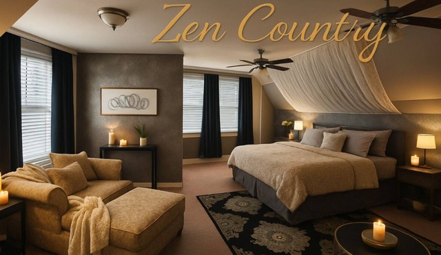 "Zen Country Wellness Retreat:Fire Pit Reflections & Countryside by Gigi Nicole"