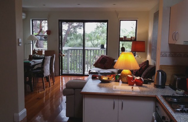 Cosy terrace with views overlooking city