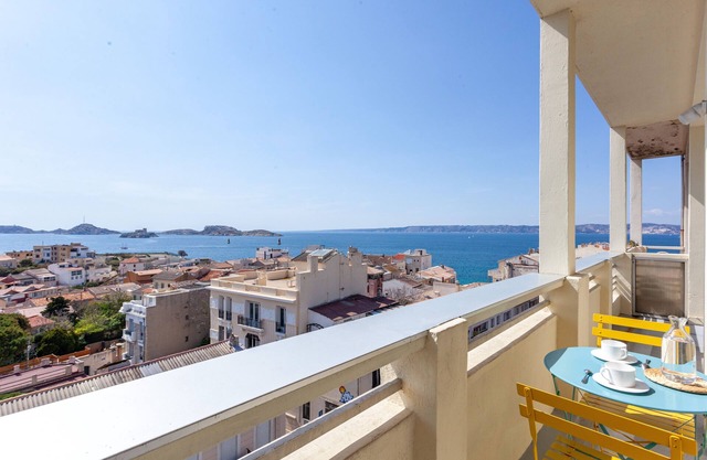 Horizon Mer Splendide Vue Et Îles 