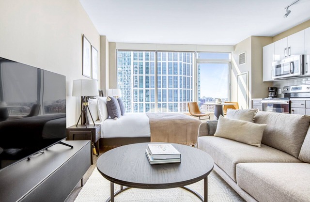 Luxe North Station Studio w/Gym & W/D, near TD Garden, by Blueground