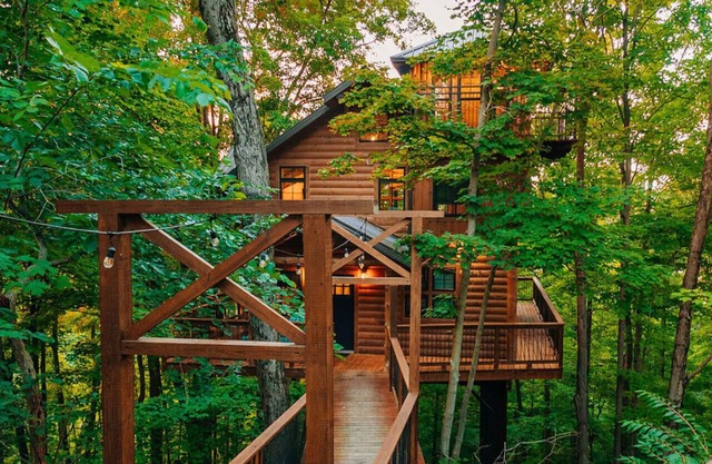 Luxury Treehouse Nestled in Trees of Amish Country
