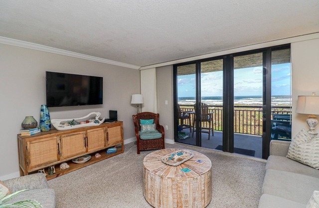 Stunning view from the balcony of this direct ocean front condo! Barefoot Trace 204