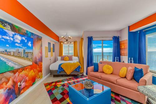 Vibrant & Remodeled Oceanfront Condo w LED Lights! Palace 1003