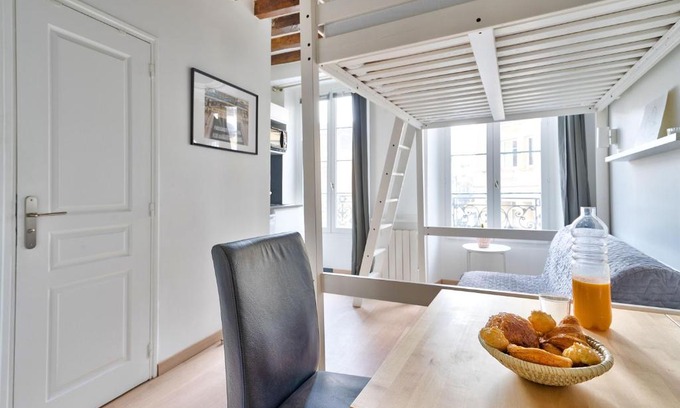 Quartier de la Porte-Saint-Denis Apartment | Pretty Mezzanine Studio in the Heart of Paris (2F)