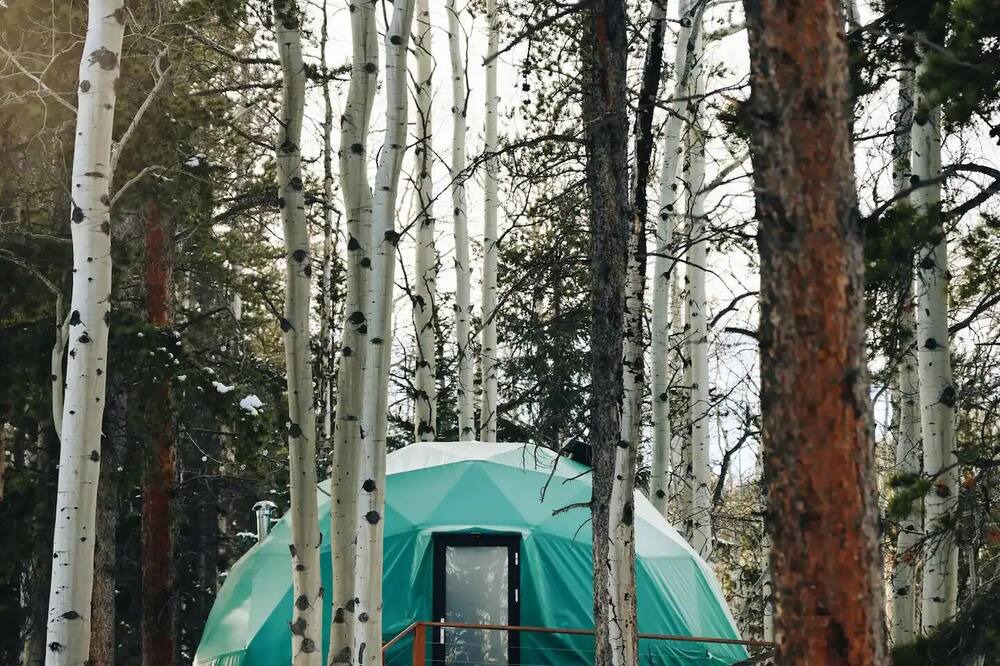 Evergreen Cabin | Luxury Glamping Forest Dome w/ Hot Tub