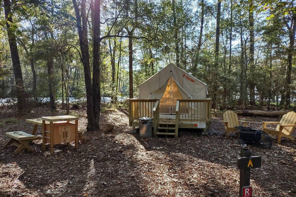 West Livingston RV Rental | Tentrr State Park Site - Texas Lake Livingston State Park - Site A - Single Camp
