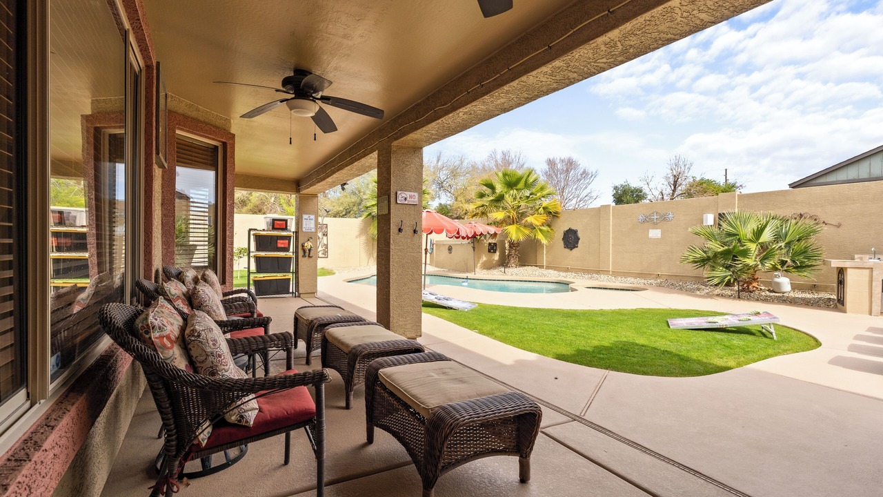 Photo of Patio Balcony in Desert Sunset