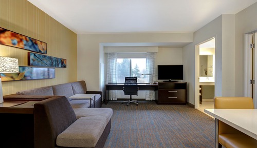 Suite, 1 King Bed with Sofa bed (Hearing Accessible)