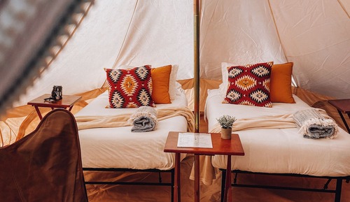 Tent, 2 Twin Beds, Shared Bathroom