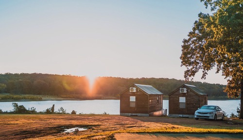 Lake View, Cedar Cabin Lake Texoma, Kitchenette, Queen, Screened Patio, Pet Friendly