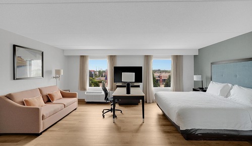 Studio, 1 King Bed, Refrigerator & Microwave