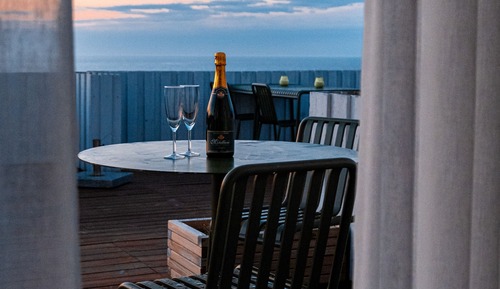 Romantic Double Room, 1 King Bed, Terrace, Sea View
