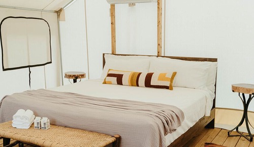 Tent, 1 King Bed, Pool Access, Garden View