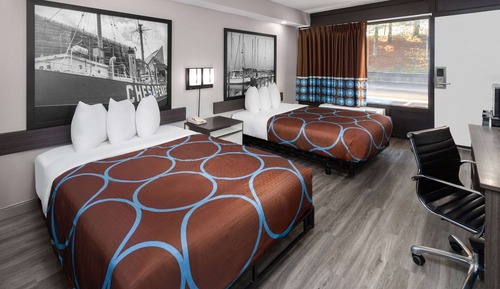 Room, 2 Double Beds, Accessible, Non Smoking (Mobility/Hearing, Roll-in Shower)