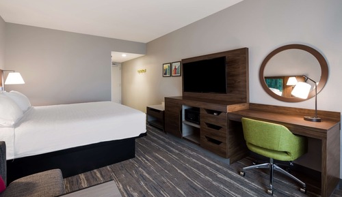Room, 1 King Bed with Sofa bed, Refrigerator & Microwave