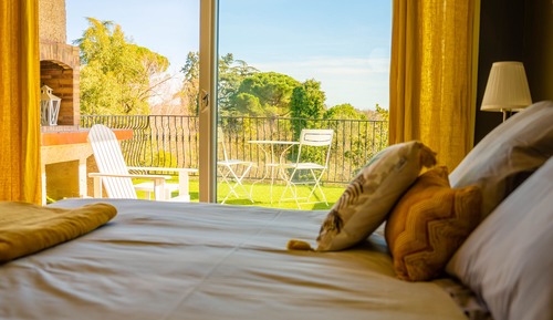 Panoramic Double Room, Private Bathroom, Garden View