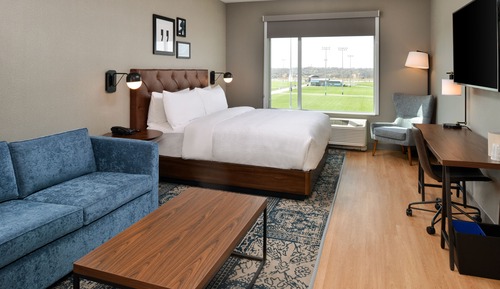 Suite, 1 King Bed with Sofa bed (Hearing Accessible)