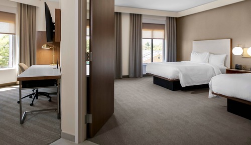 Room, 1 King Bed with Sofa bed, Courtyard View (Mobility Accessible, Roll-In Shower)