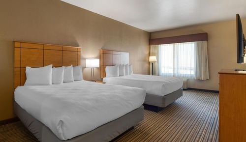Standard Room, 2 Queen Beds, Non Smoking, Refrigerator & Microwave
