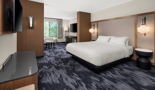 Suite, 1 King Bed with Sofa bed, Hearing Accessible