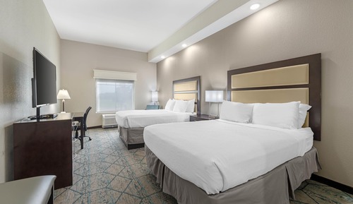 Standard Room, 2 Queen Beds, Non Smoking, Refrigerator & Microwave